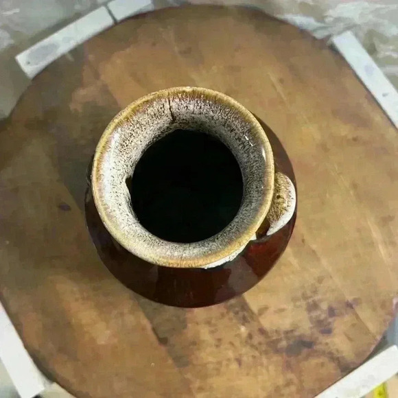 Vintage Brown and White Drip glazed Stoneware  Jug - Picture 6 of 6